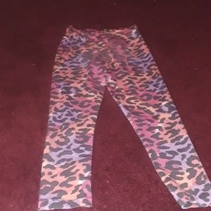 Purple pink and orange leggings